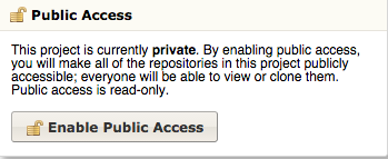 KOD Public Access button